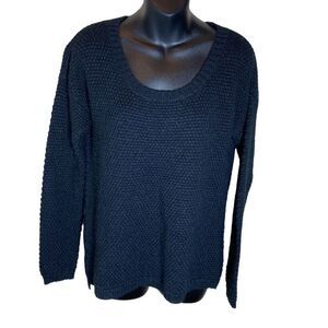 Marine layer women’s medium knit pullover sweater alpaca/wool textured thick